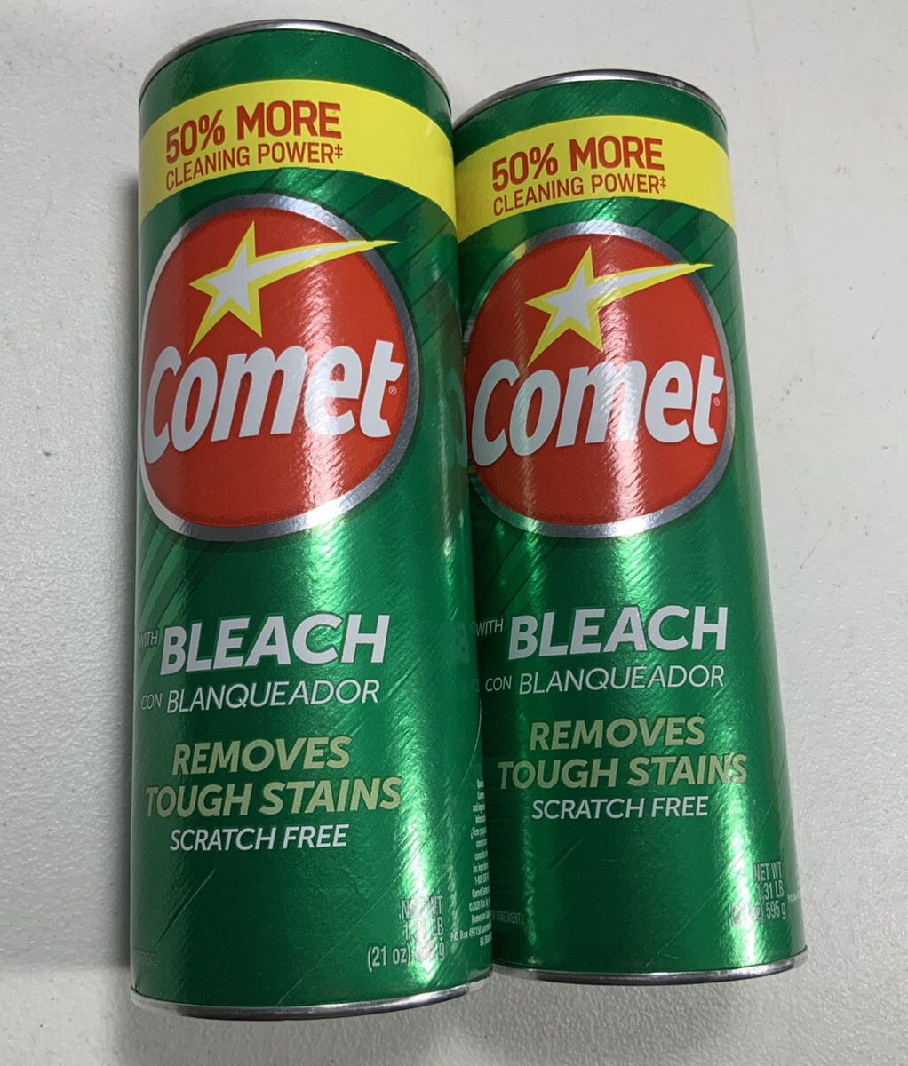 (2) Comet Cleaner With Bleach Kitchen Bathroom Cleaner 21oz