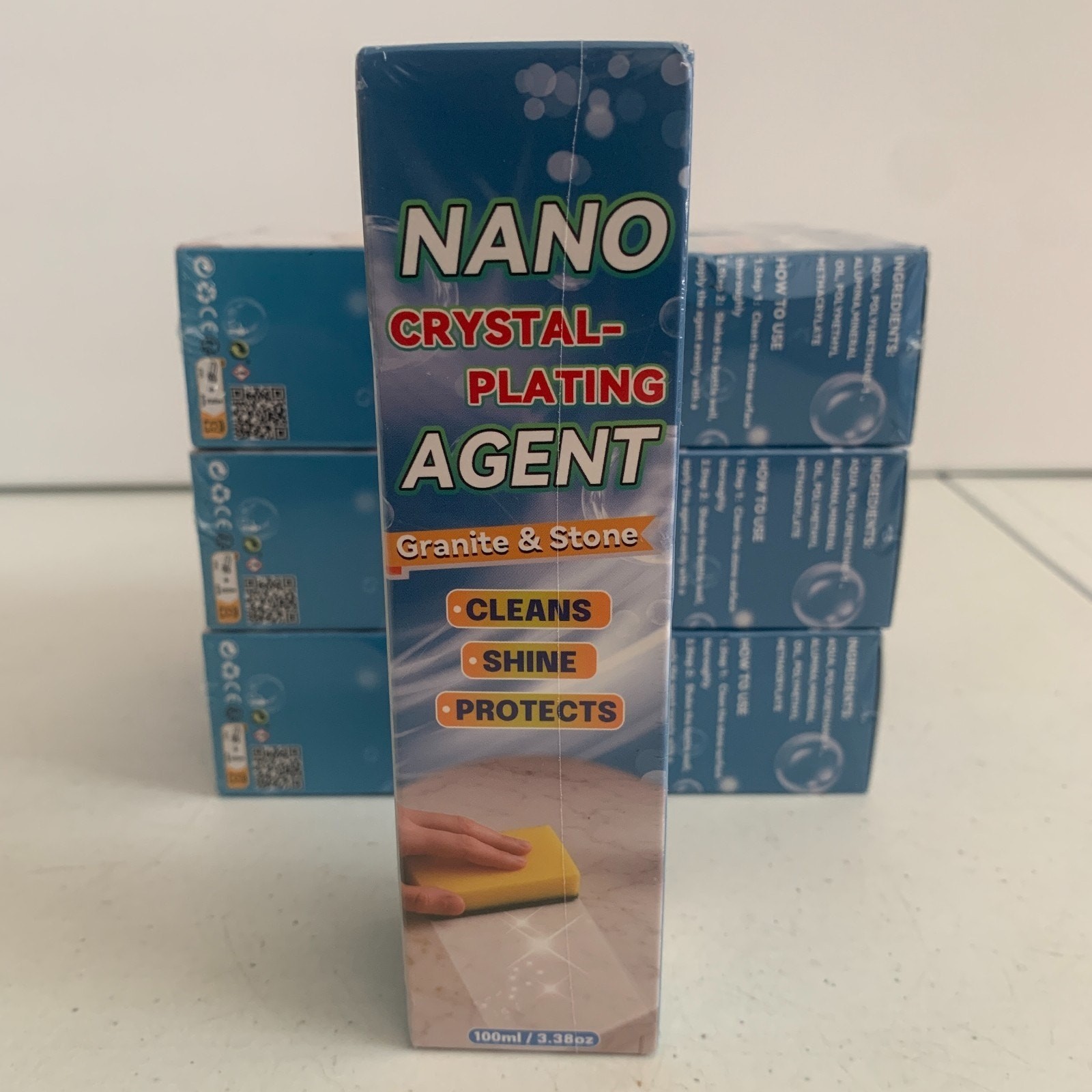 Nano Crystal Plating Agent Lot Of 7 100ML Cleans Shine protects Granite & Stone