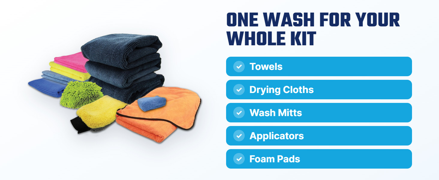 Microfiber Wash & Towel Detergent, Deep Clean, Orange, 16 oz | Concentrated