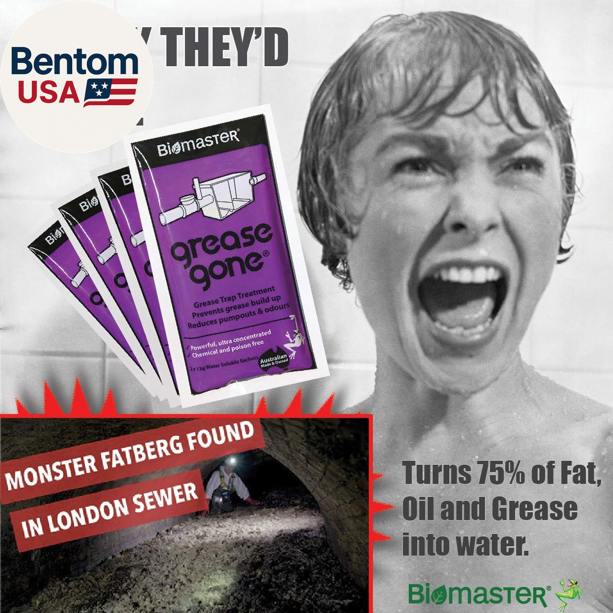 Grease Gone Grease Trap Cleaner Treatment, Turns Fat, Oil and Grease to Water, R