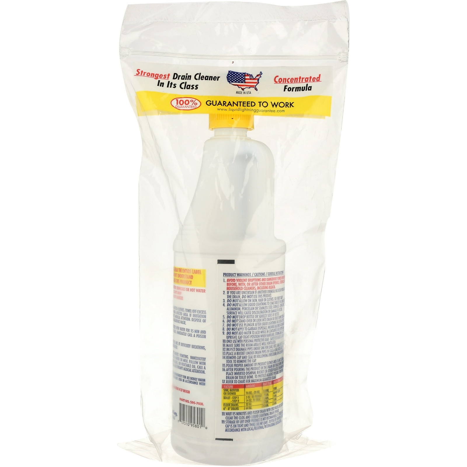 Liquid Lightning Drain Cleaner 32.0 oz (Pack of 6)