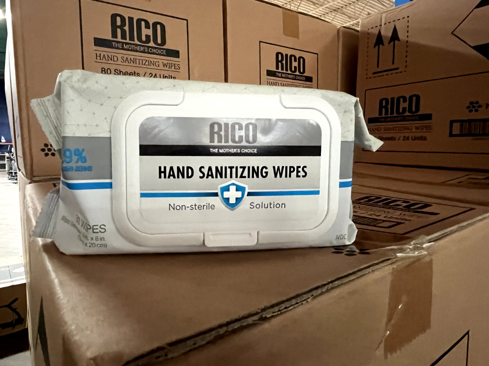 10 Packs Rico The Mother’s Choice Hand Santizing Wipes 70% Alcohol – 80/Pack