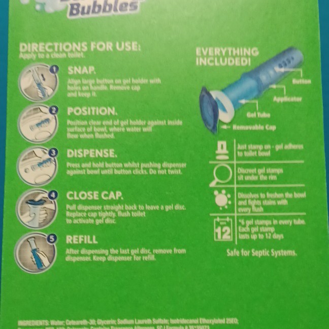 Scrubbing Bubbles Fresh Gel Toilet Cleaner 360 Stain Preventer Aid Rainshower