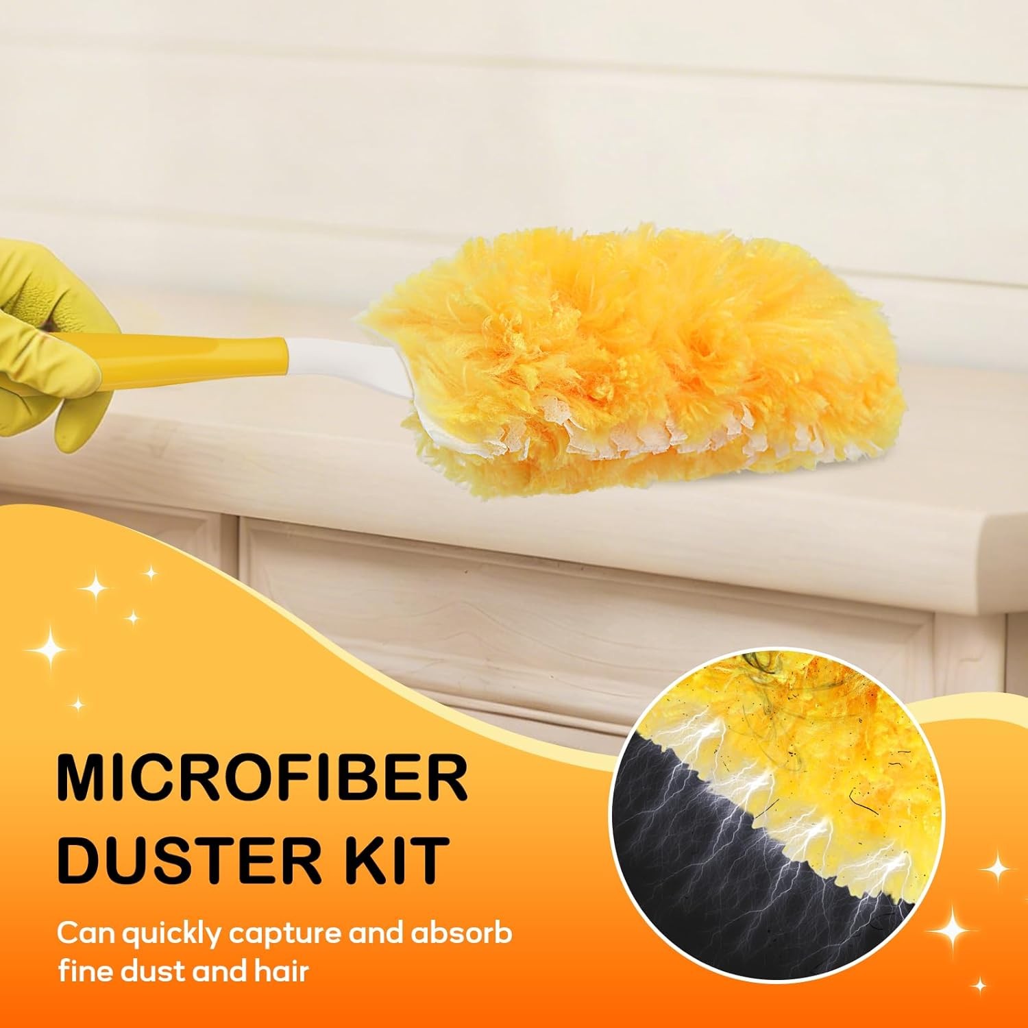 30 Count Duster Refills Swiffer Duster W/ 1 Handle Dusters Cleaning Disposable