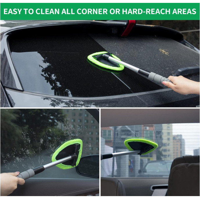 15x Windshield Cleaner Wand – Microfiber Anti-Fog Tool for Car Windows