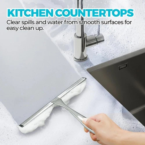 12-Inch All-Purpose Shower Squeegee for Doors, Walls , Tile 12 Inch, Silver USA