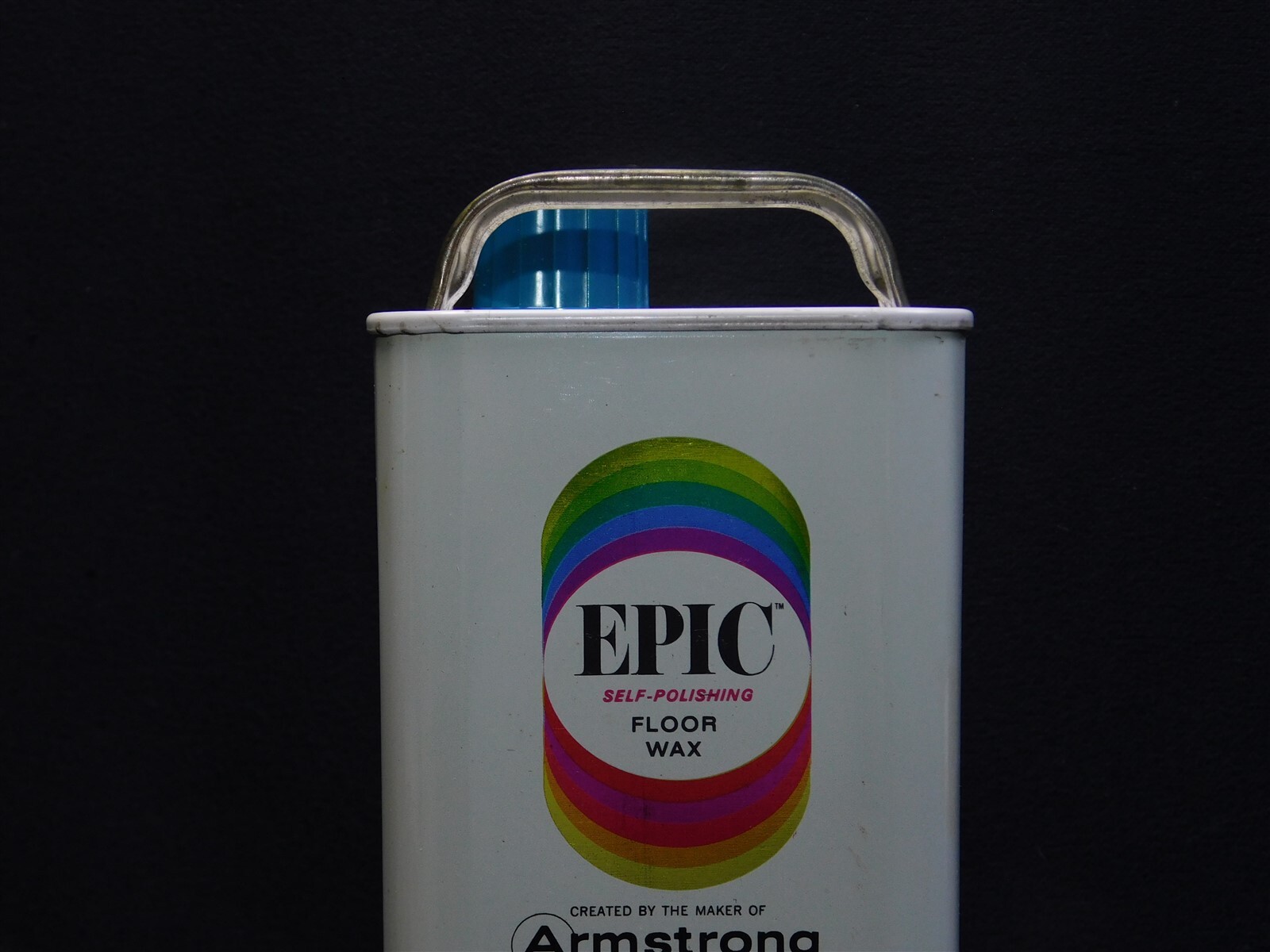 Vintage EPIC By Armstrong Self Polishing Floor Wax One Half Gallon Can Full Prop