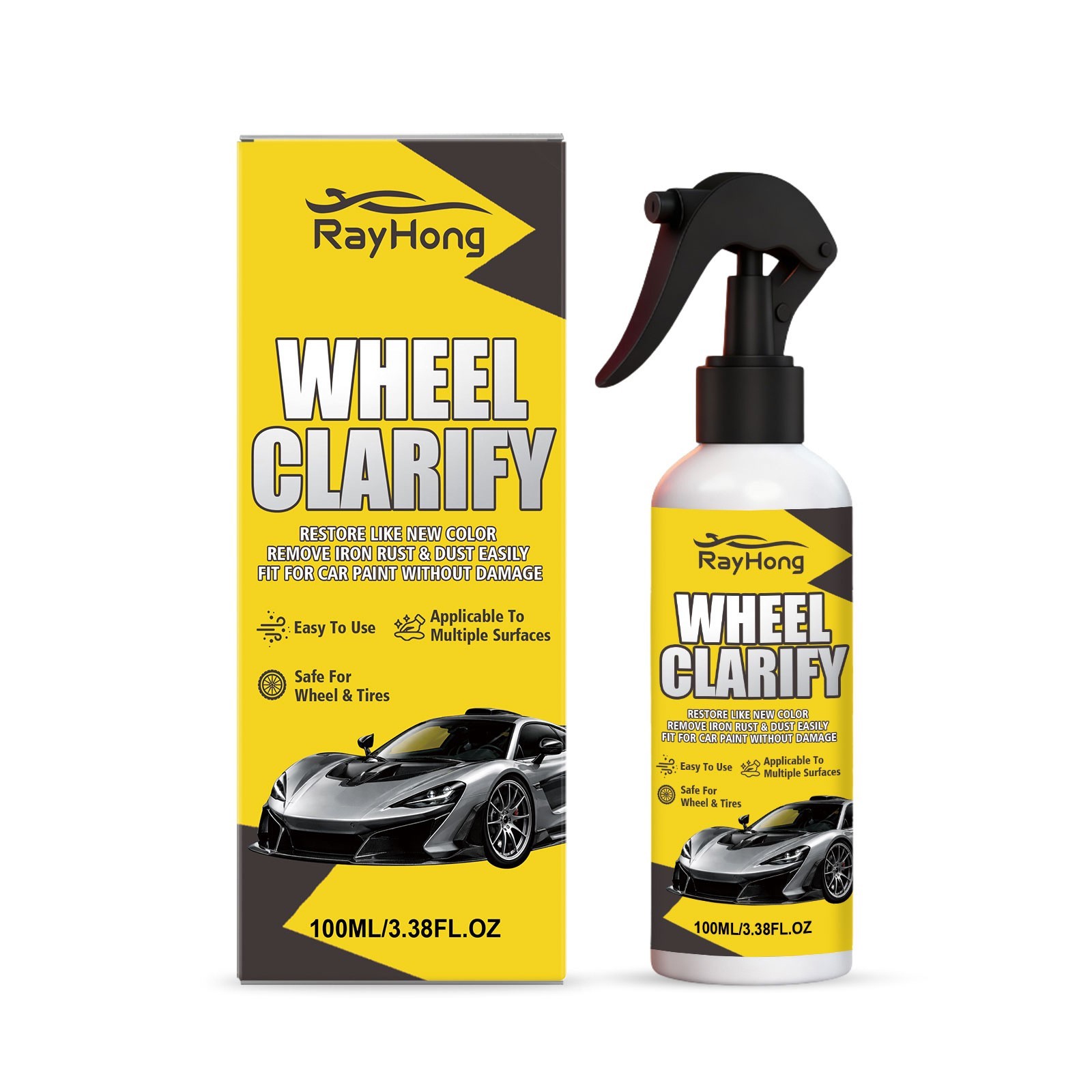 1-3Pcs Automotive Rust Remover Spray, Wheel Clarify,Anti-Rust Lubricant Spray US