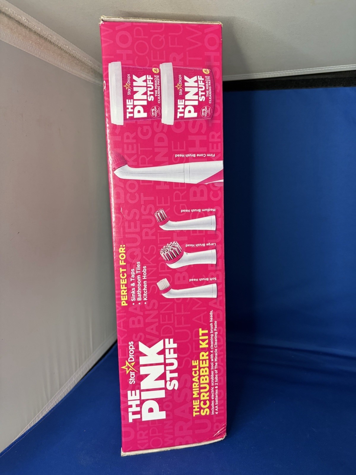The Pink Stuff Battery Powered Miracle Scrubber Kit, Bathroom Paste