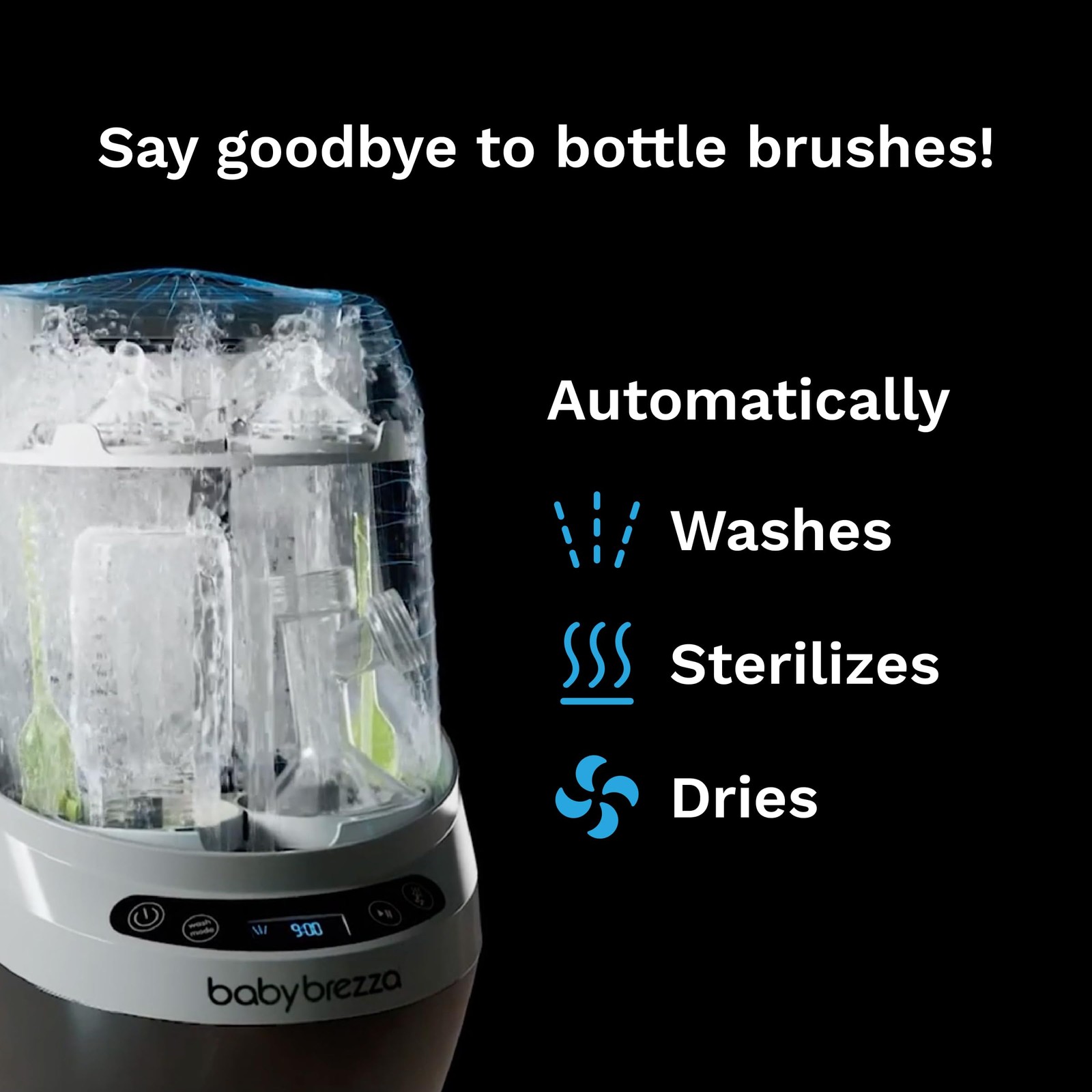 Baby Brezza Bottle Washer Pro – Baby Bottle Washer, Sterilizer + Dryer – All…