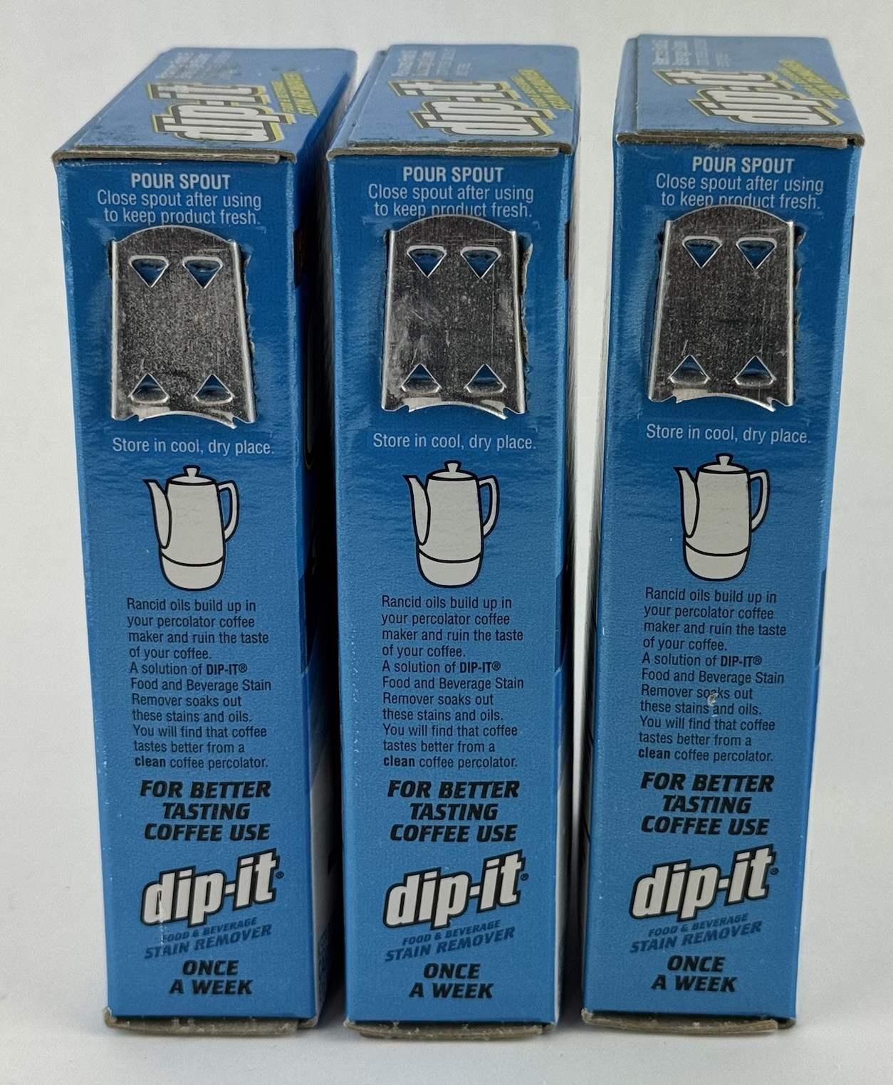Lot Of 3 dip-it Food & Beverage Stain Remover Powder – 5 fl oz Hard Powder