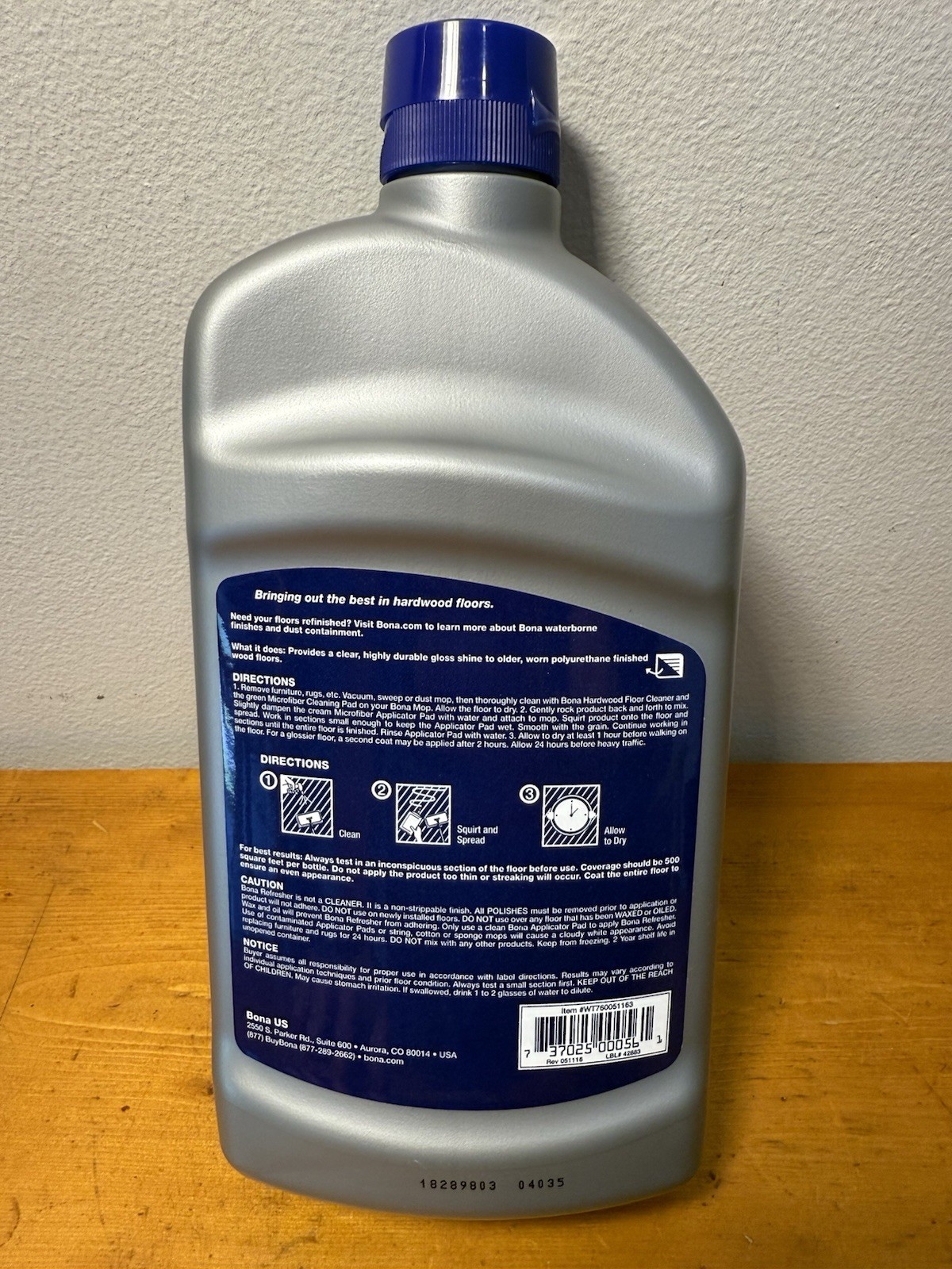 Bona Pro Series Wt760051163 Hardwood Floor Refresher ~32-Ounce ~ SEALED
