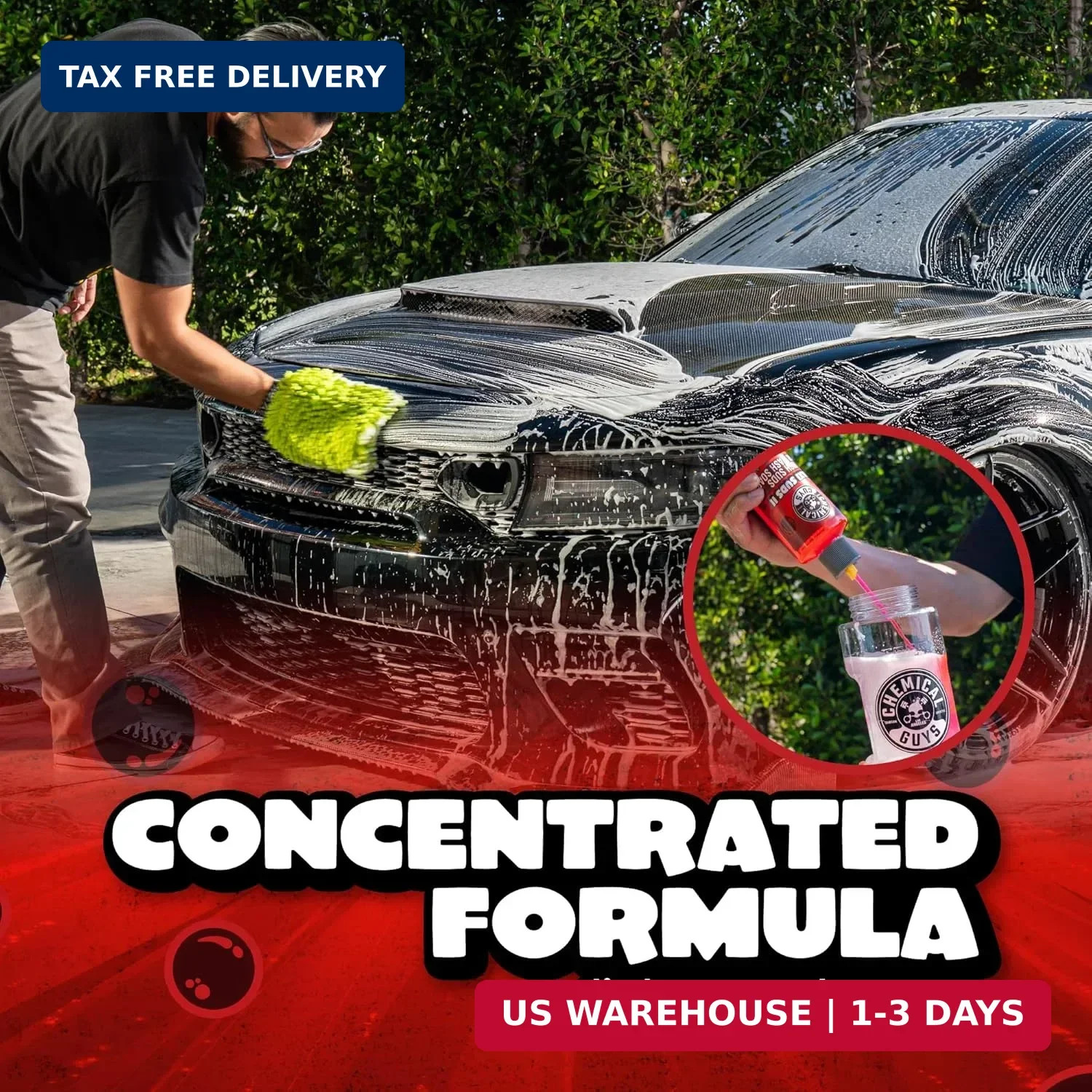 Chemical Guys, Maxi Suds II Car Wash Soap for Foam Cannons, Cherry, 64 oz | High