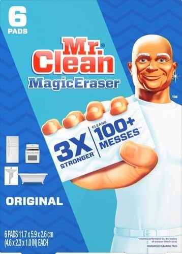 Mr. Clean Magic Eraser Original Cleaning Pads, 6 Count, All Purpose Cleaner 2 PK