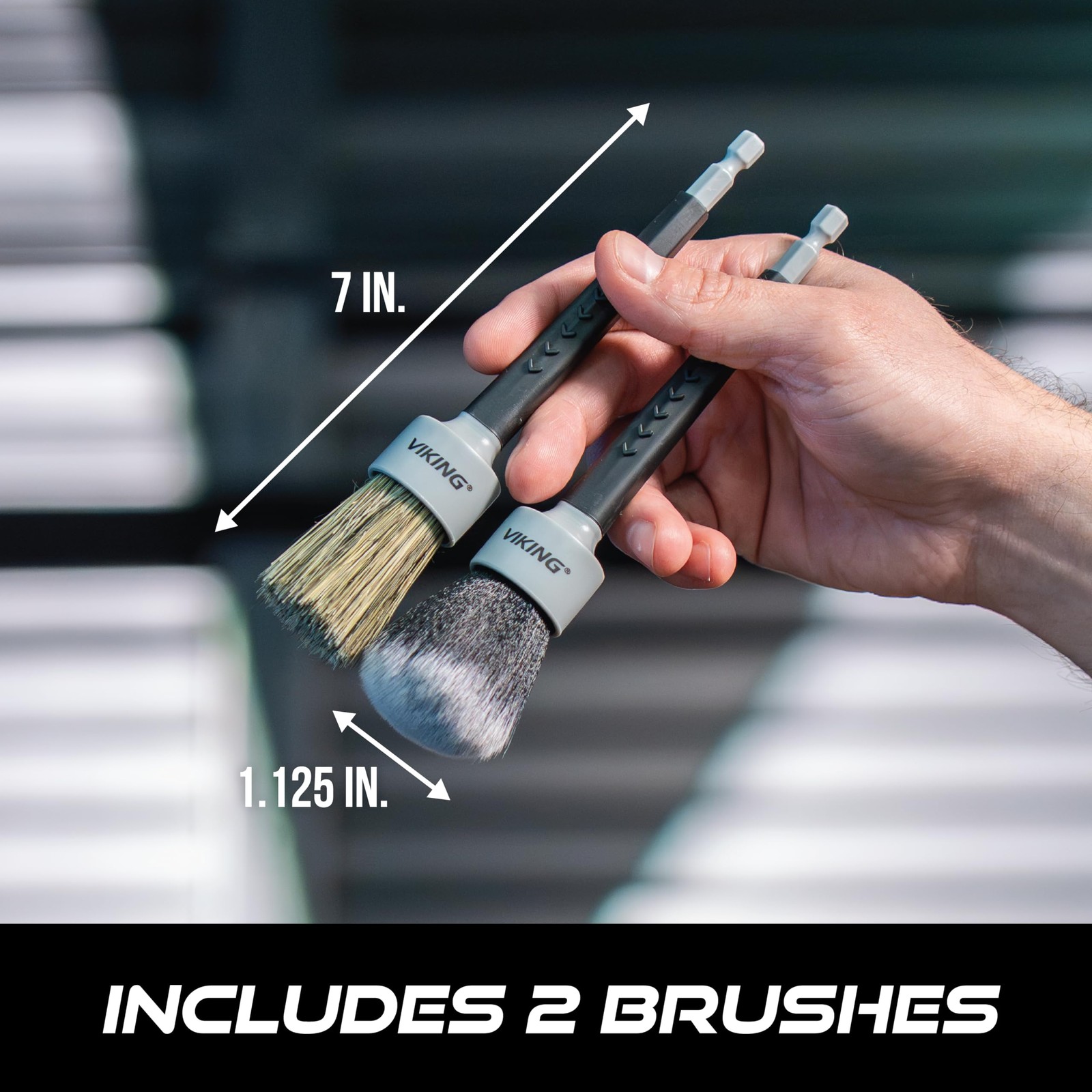 Detail Brush Set, 2 Pack for Interior and Exterior Car Detailing, Soft Bristles