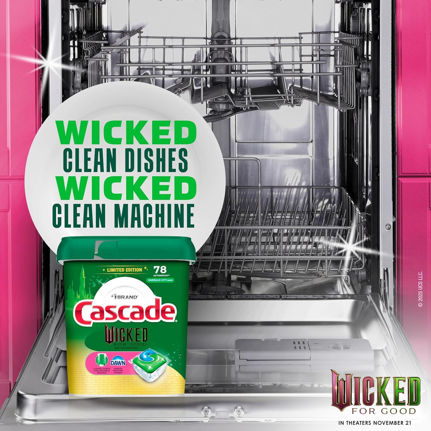 Dishwasher Pods, “Wicked: For Good” Limited Edition Complete Dishwasher