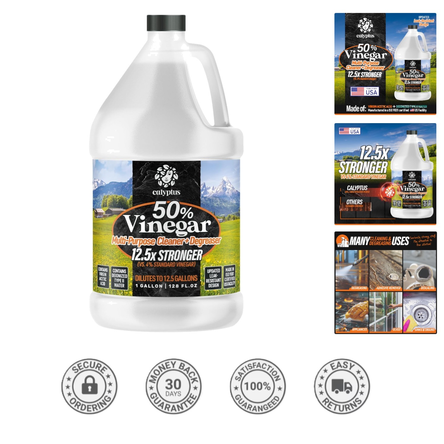 Natural Unscented Cleaning Solution – 50% Concentrate for Indoor & Outdoor Use