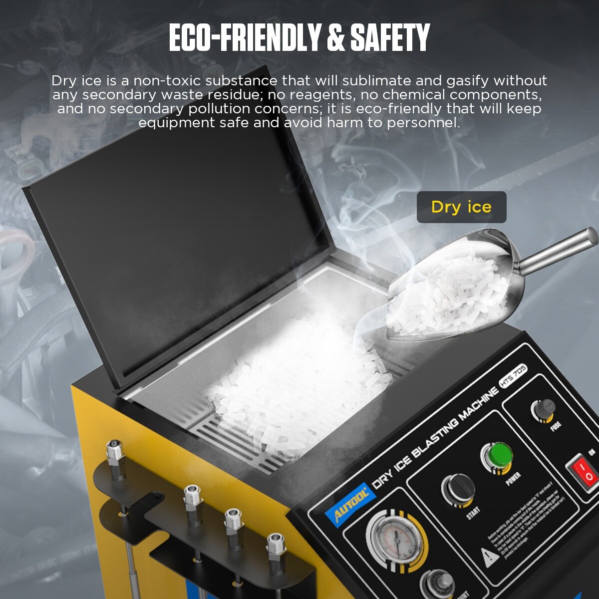 AUTOOL Dry Ice Blasting Machine Blaster Cleaner Engine MISSING ROD ATTACHMENT