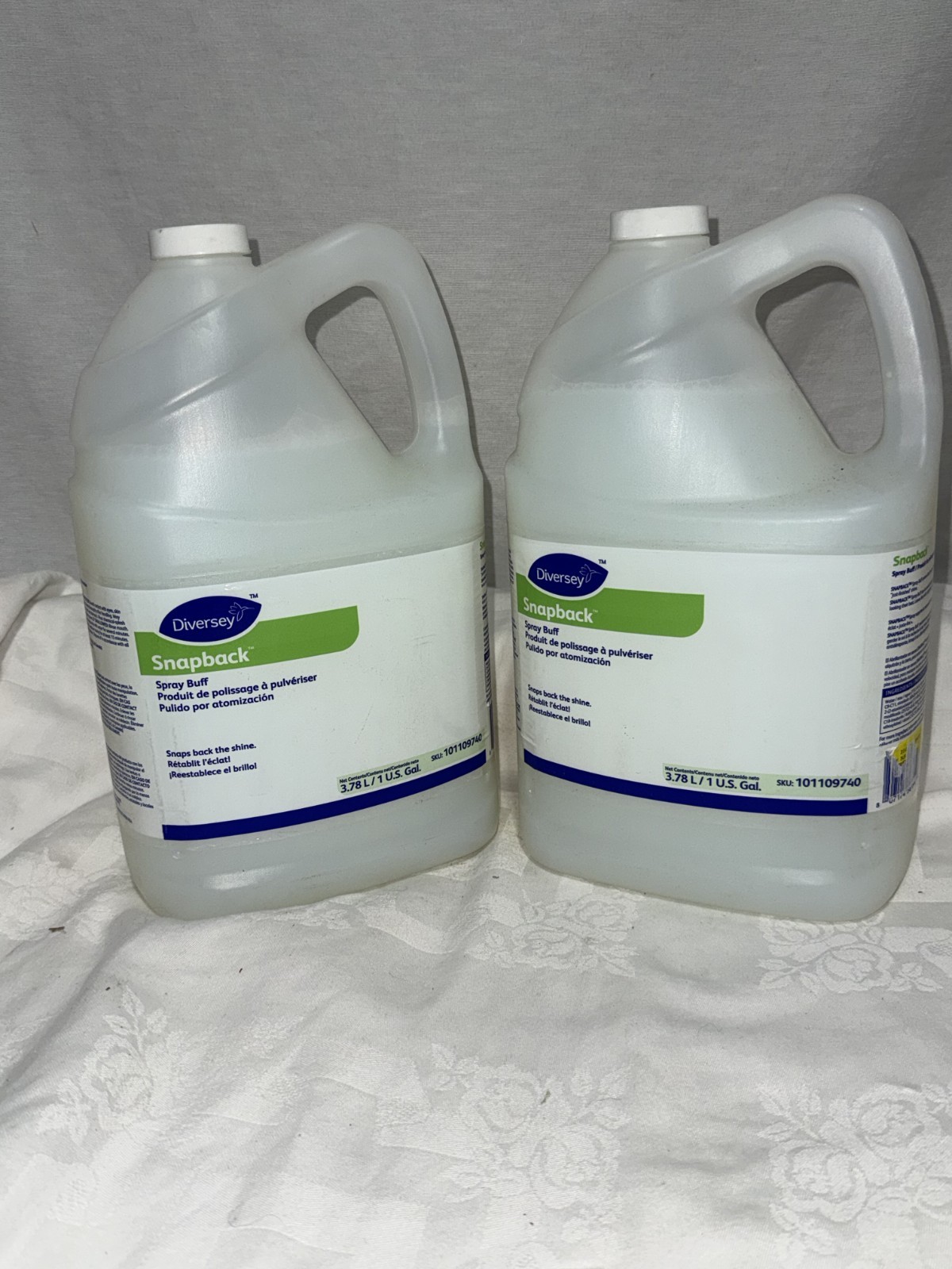 Lot Of 2 Diversey Snapback Concentrated Spray Buff Floor Finish 1 Gallon Each