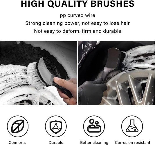 Car Carpet Cleaning Brush, Wheel Hub Scrub Brush Floor Mat Cleani Color: White
