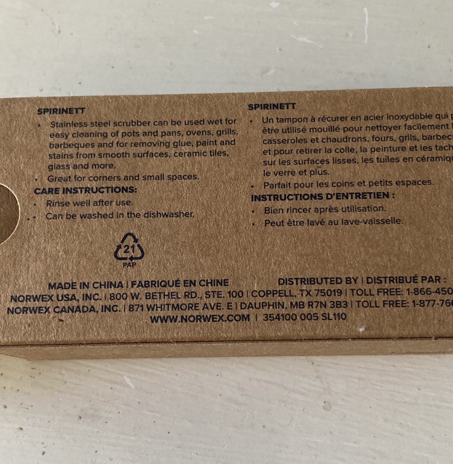 NEW Norwex Cleaning Paste 6.76 Oz. Multi Surface Cleaner And 2 Spirinett Pack