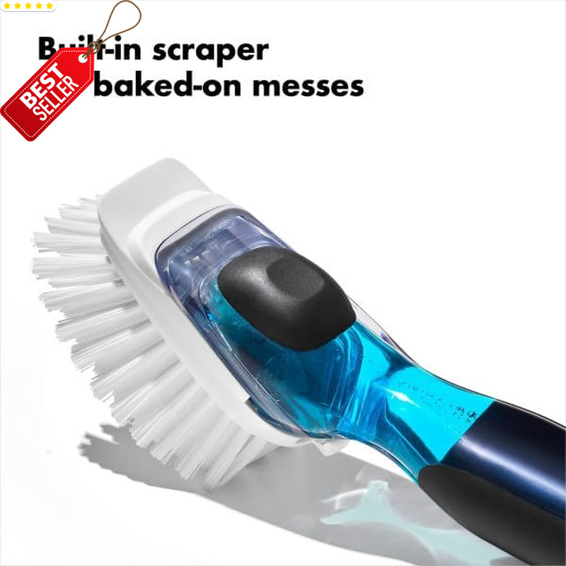 Good Grips Soap Dispensing Dish Scrub Brush, Cleaning Brush for Kitchen