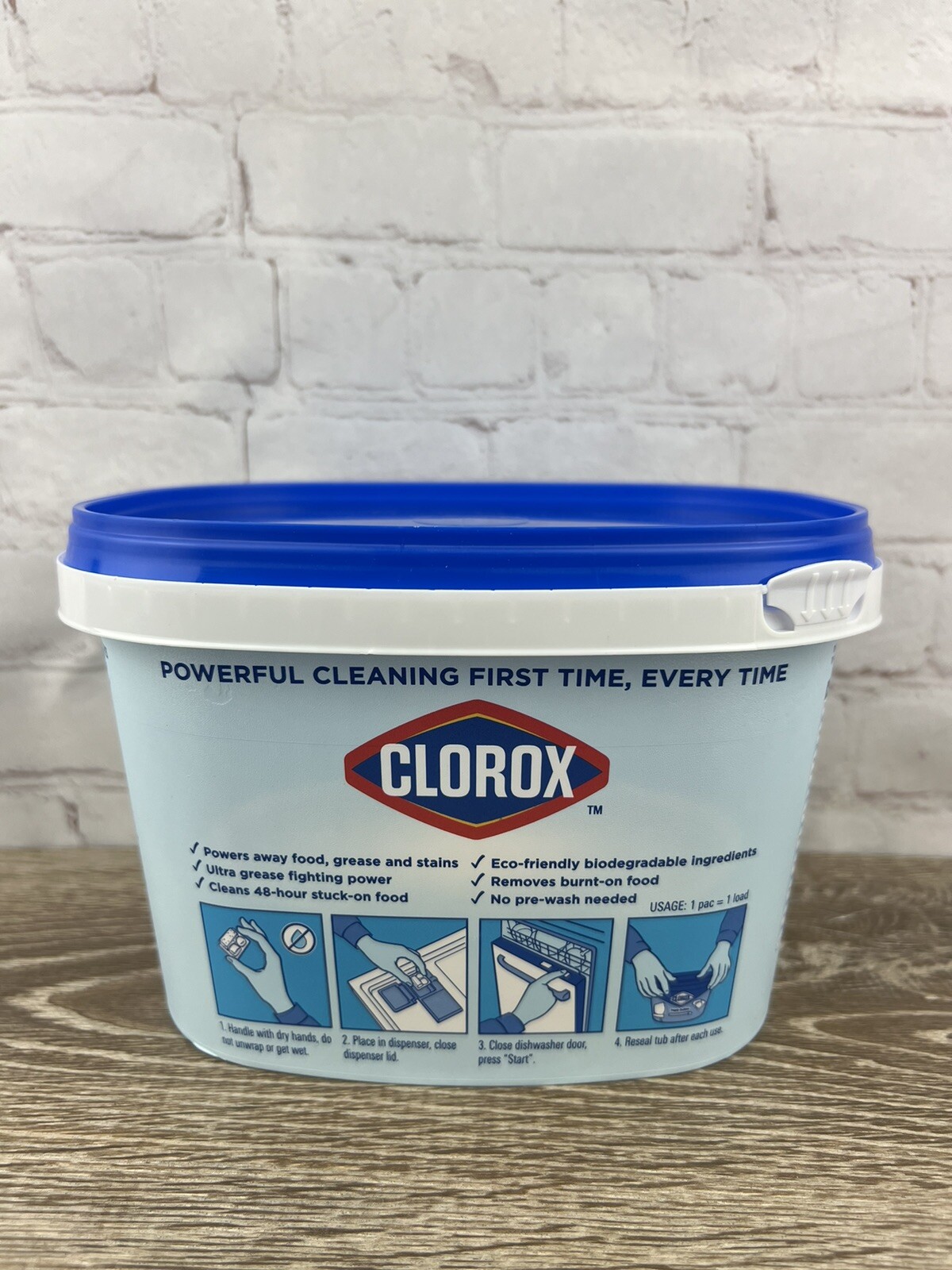 Clorox Triple Action Dishwashing Detergent Pacs Fresh Scent Full Case 258 Pacs