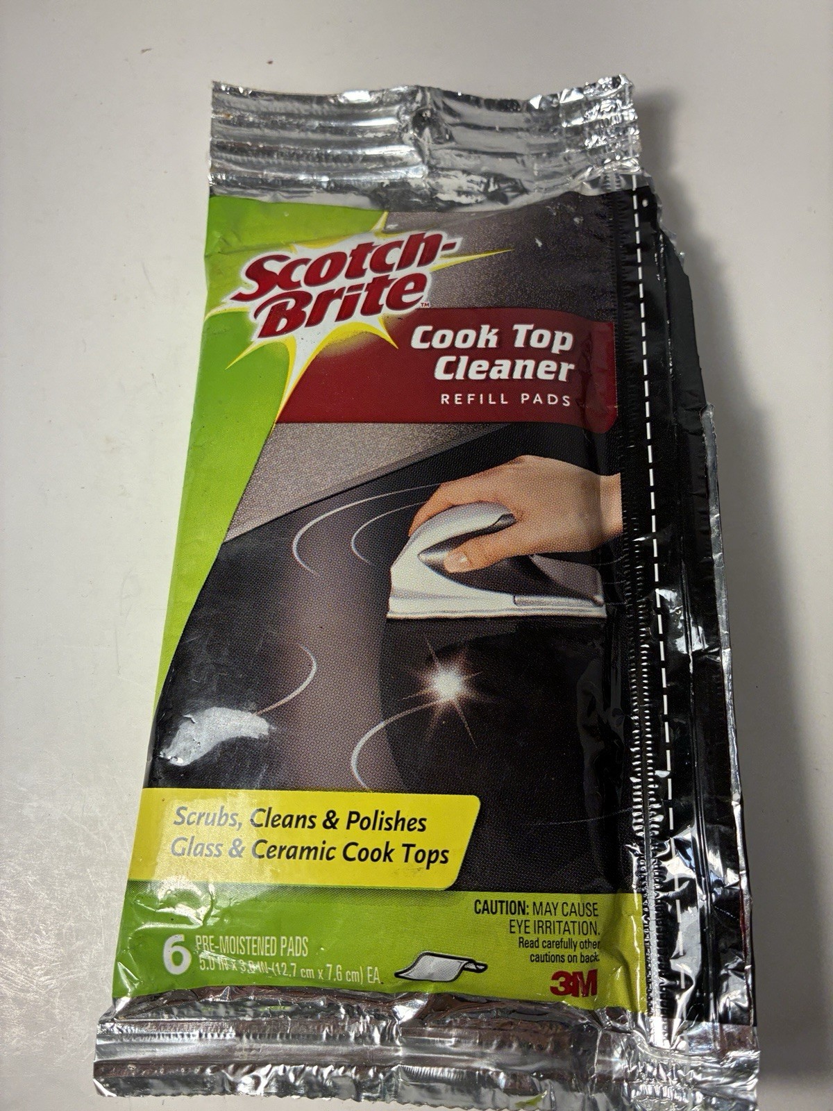 Scotch Brite Cook Top Cleaner Refill Pads – Open 4 remain – No handle no seal