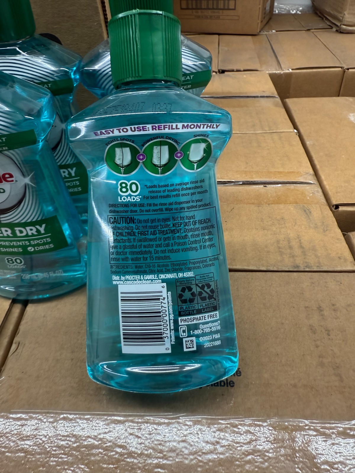 Cascade Power Dry Dishwasher Rinse Aid, 8.45 fl oz – Pack Of 8 (Case)