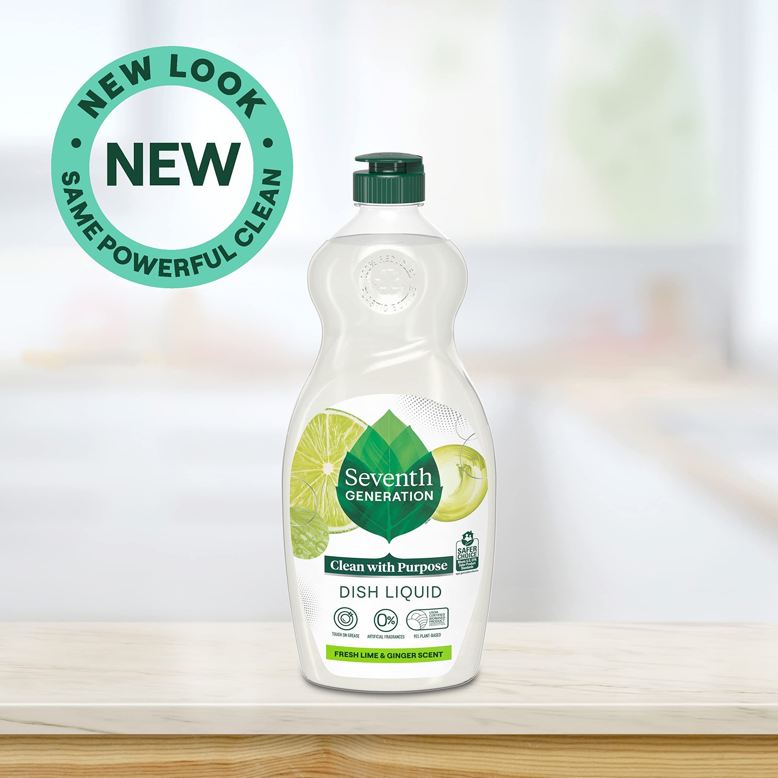 Seventh Generation Fresh Lime Ginger Dishwashing Soap/Detergent Soap 19oz 3 Pack