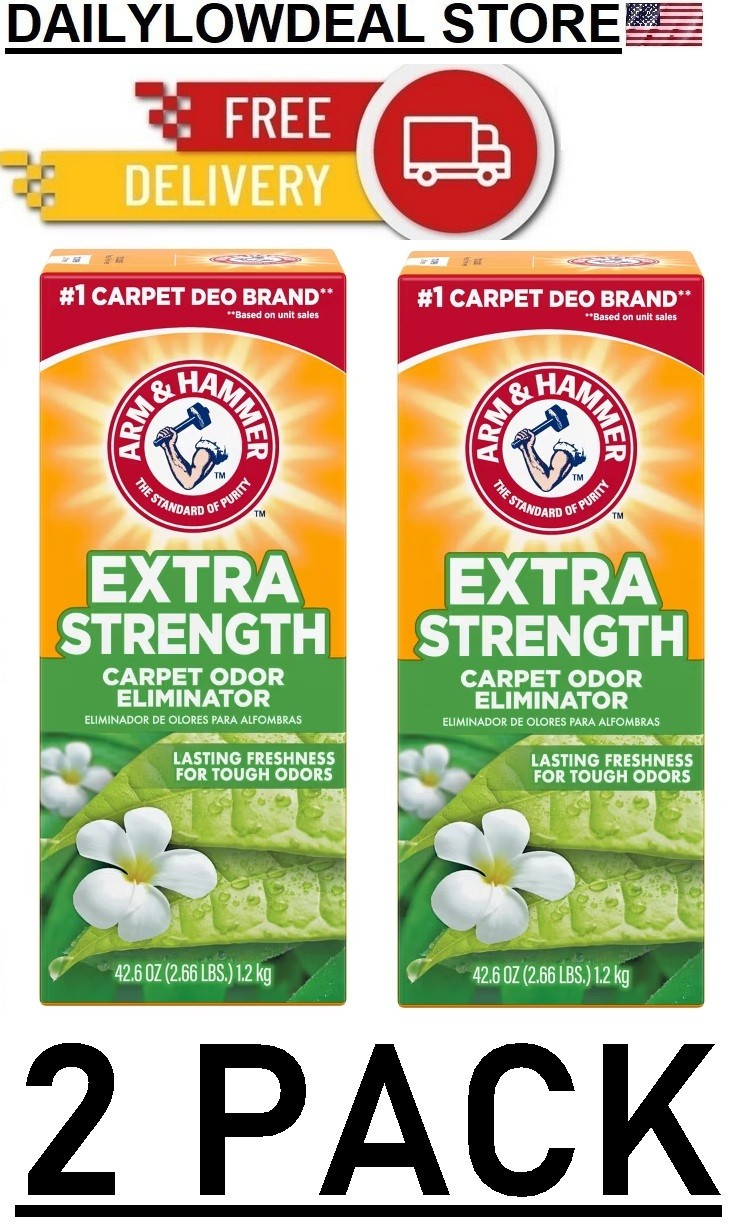 2 PACK Arm & Hammer Carpet Odor Eliminator – Extra Strength, 42.6 oz