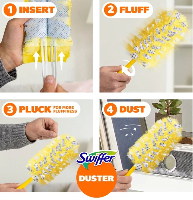 (2 pack) Swiffer Dusters Heavy Duty Duster Refills,Unscented, 11 Count-fast ship