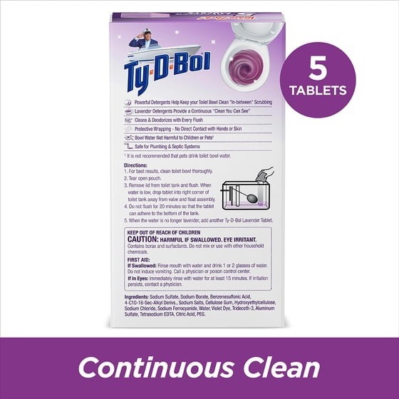 Bleach-Free Toilet Bowl Cleaner Tablets Unscented 1.4 oz 10 Pack
