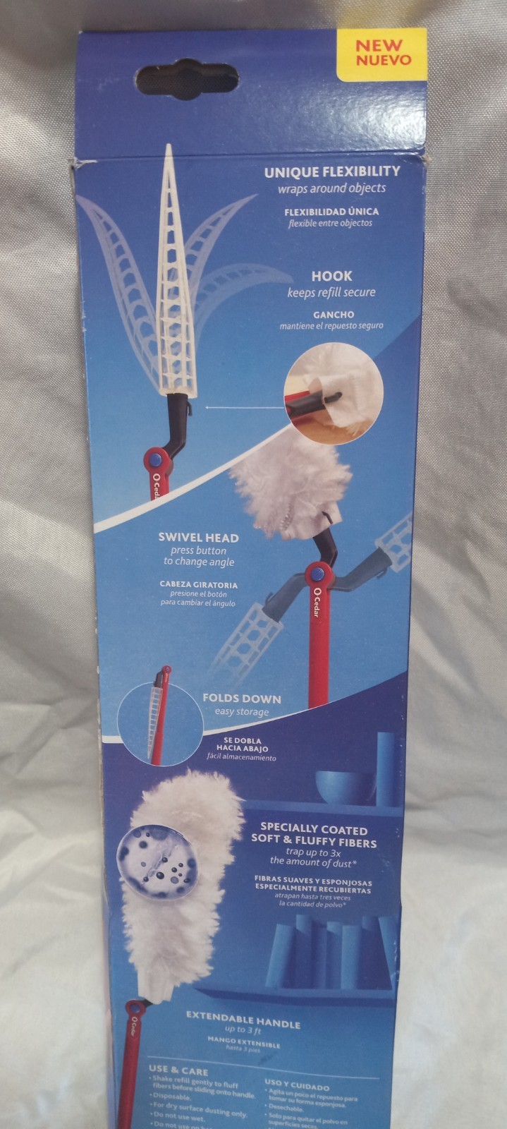 O-Cedar Flex & Catch Dusting Kit Extendable Handle Microfiber Duster