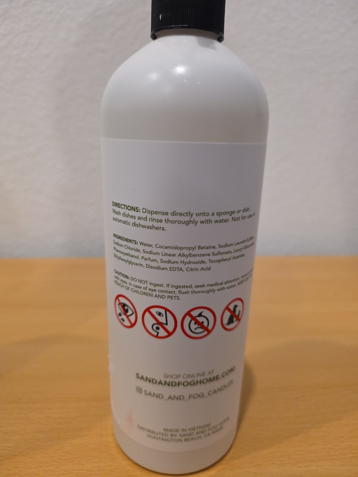 Sand + Fog Dish Soap GRAPEFRUIT 25.4 fl Oz. Pump Bottle, 03/2028 FREE SHIP