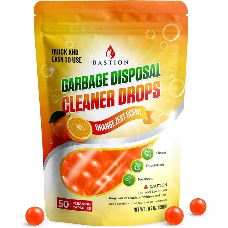 50 Garbage Disposal Cleaning Drops Zest D-Limonene Natural Fresh Odor Remover US