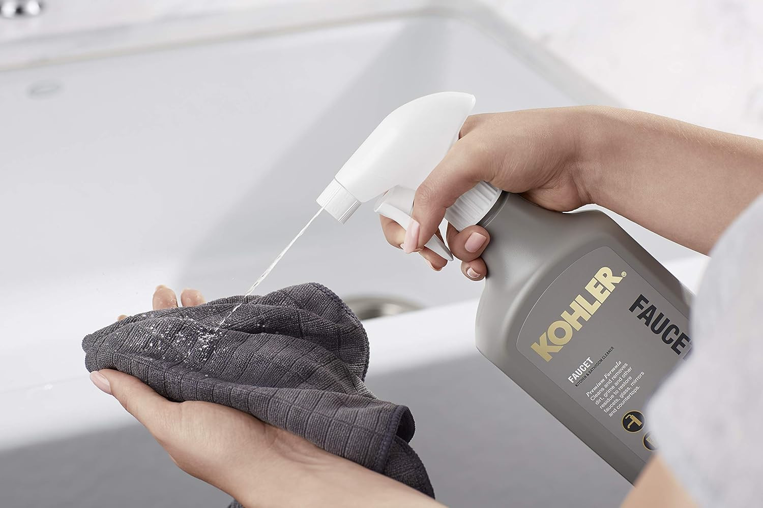 K-EC23723-NA Faucet Cleaner, Kitchen and Bathroom Cleaner, Streak Free Shine, Am