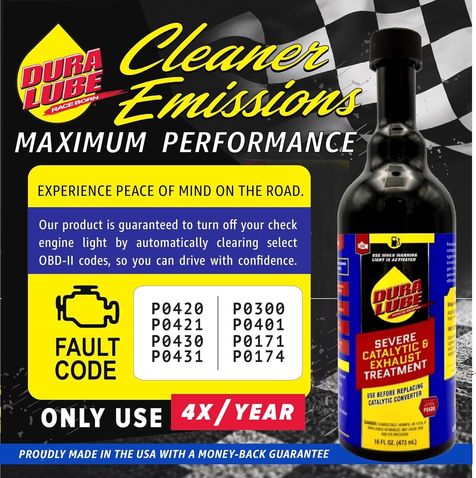 Dura Lube Severe Catalytic Cleaner Fuel Additive 16 Fl Oz 2-Pack