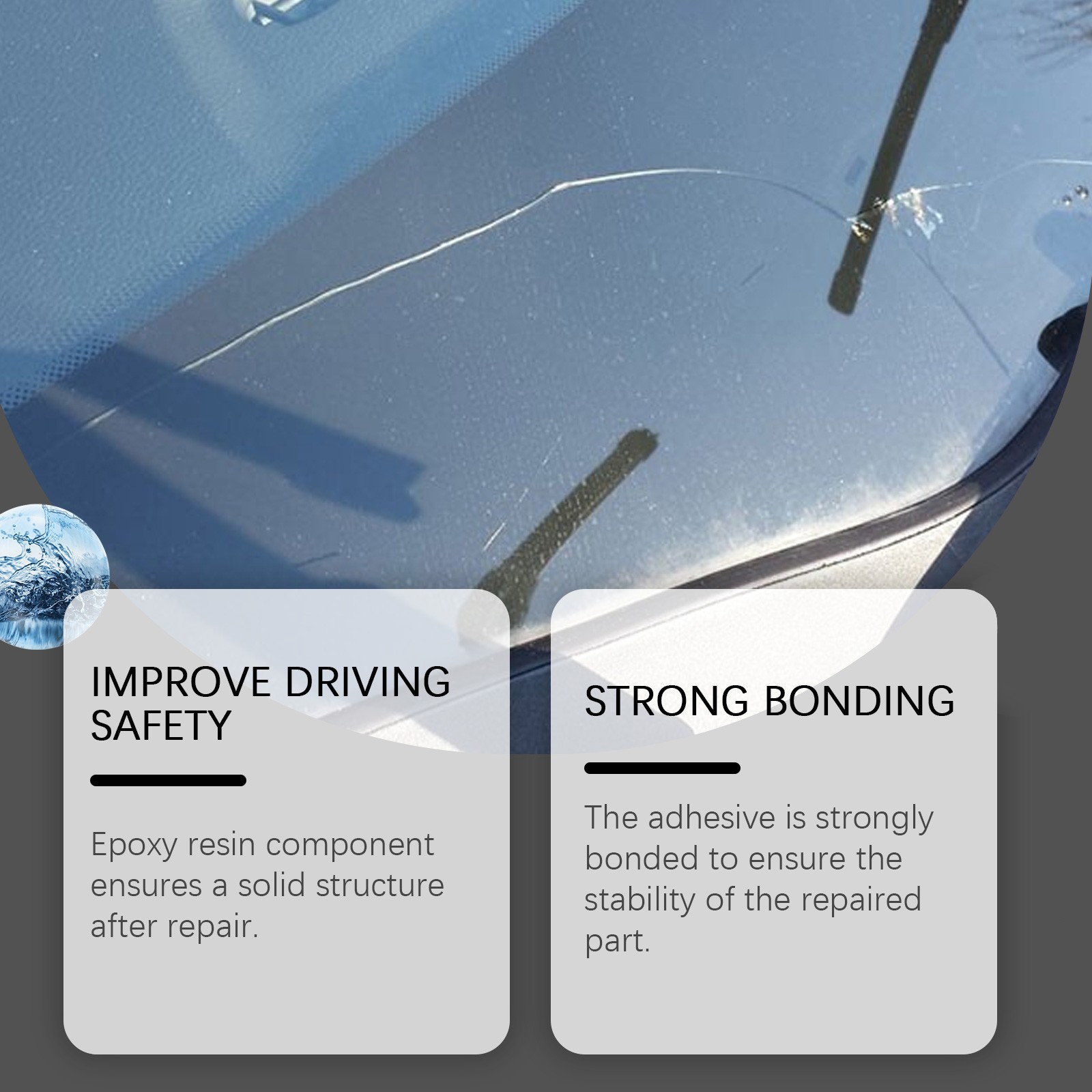 Automotive Glass Repair Kit Fluid Fix Car Windshield Resin Chip Crack Tool