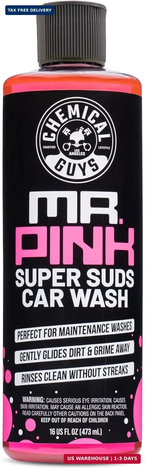 Chemical Guys Mr. Pink Car Wash Soap – 16 oz Super Suds Foaming Car Wash Soap fo