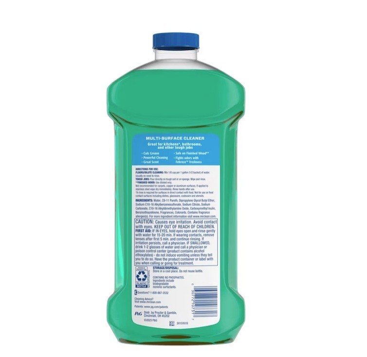 3 PACK Mr. Clean2X Concentrated Multi Surface Cleaner with Febreze Meadows &Rain