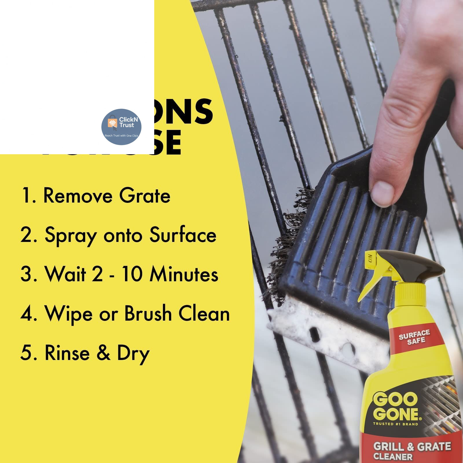 Goo Gone Grill and Grate Cleaner Spray (2 Pack) Cleans 24 Fl Oz (Pack of 2)