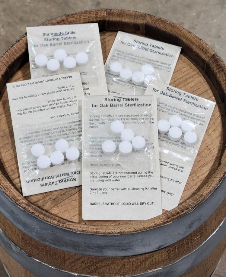 25 Storing TABLETS – Wooden Oak Aging Whiskey Bourbon Barrel Sterilization 1-20L