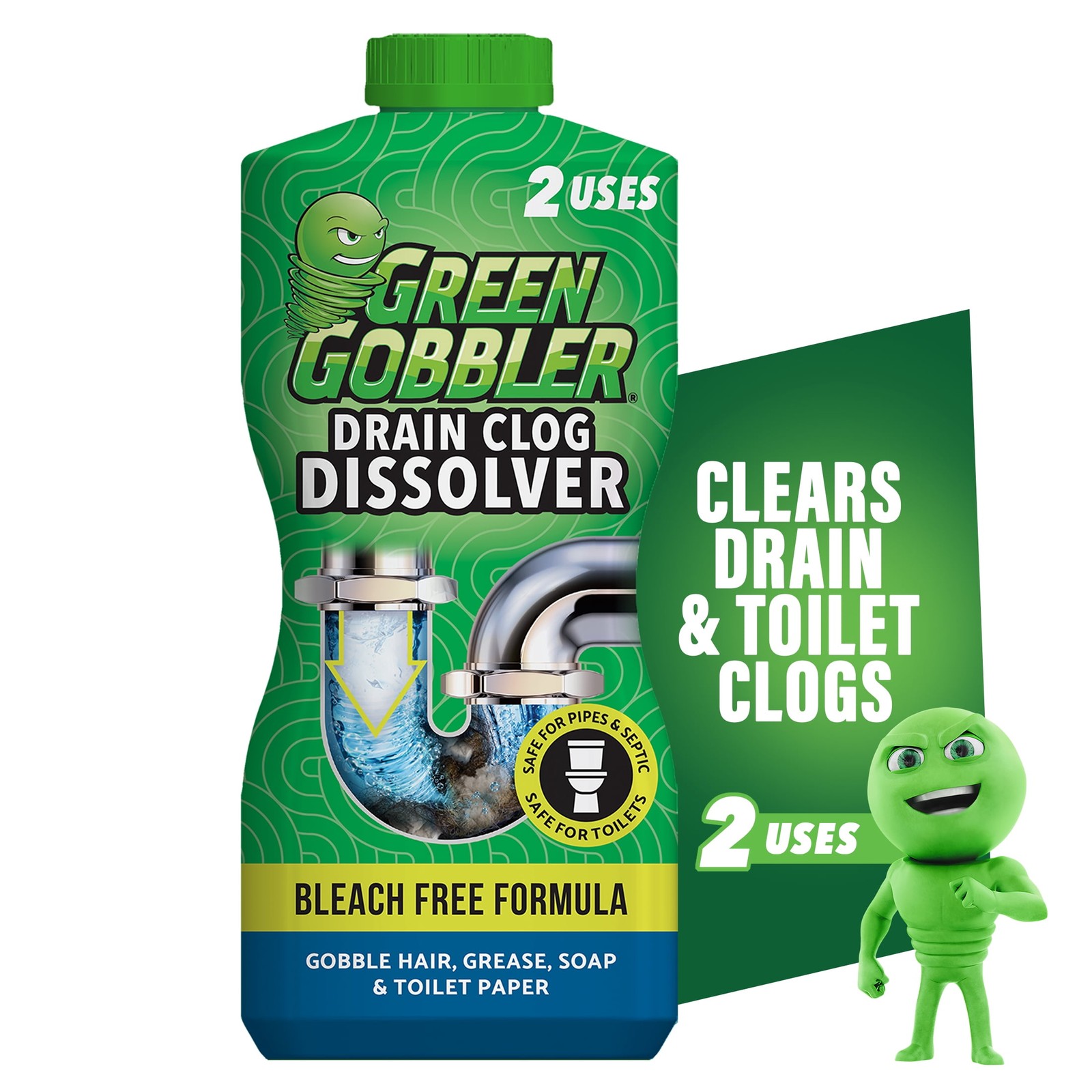 Drain Clog Dissolver, Drain Opener-Cleaner ,Toilet Clog Remover, 31 oz