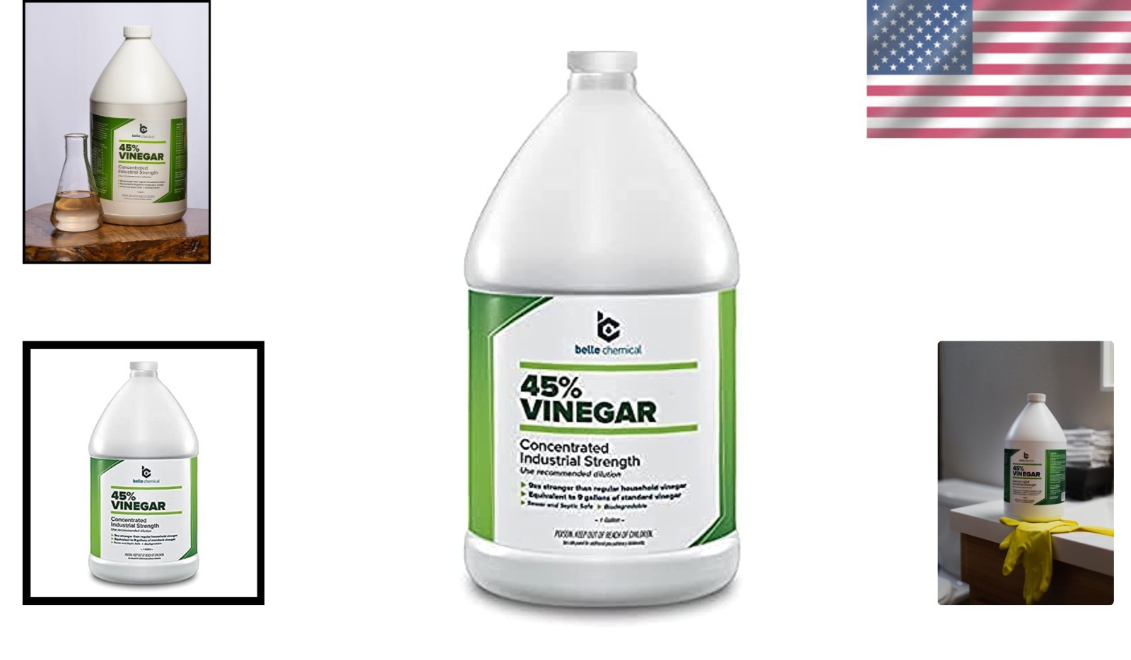 45% Pure Vinegar – Concentrated Industrial Grade (1-Gallon)