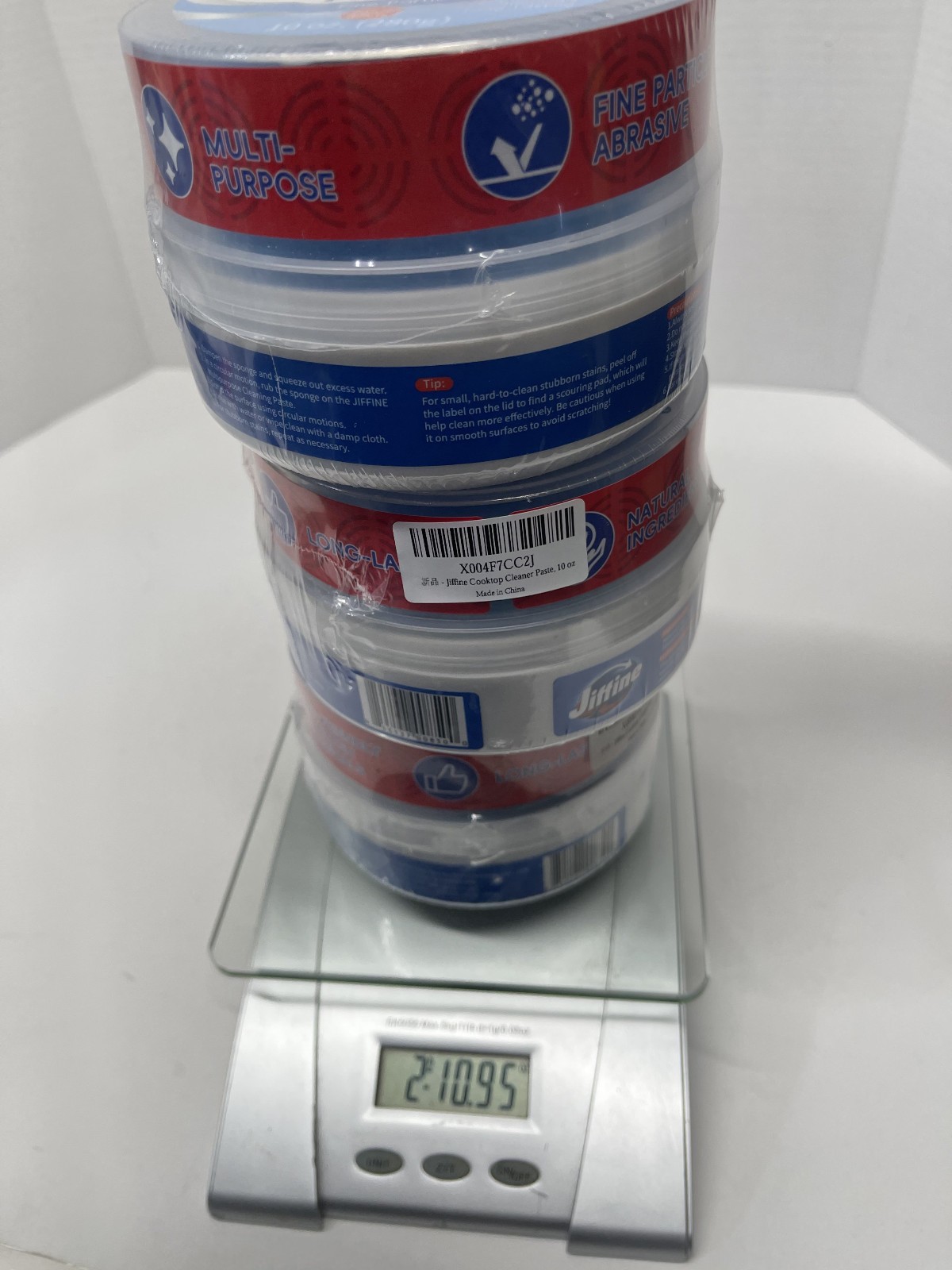 Lot of 3 10 oz. Jiffine Multipurpose Cleaning Paste Abrasive Miracle All Purpose