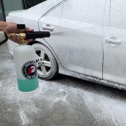 Foam Cannon Bottle with Straw, Replacement Foam Spray Bottle for Car Wash, 1 Lit