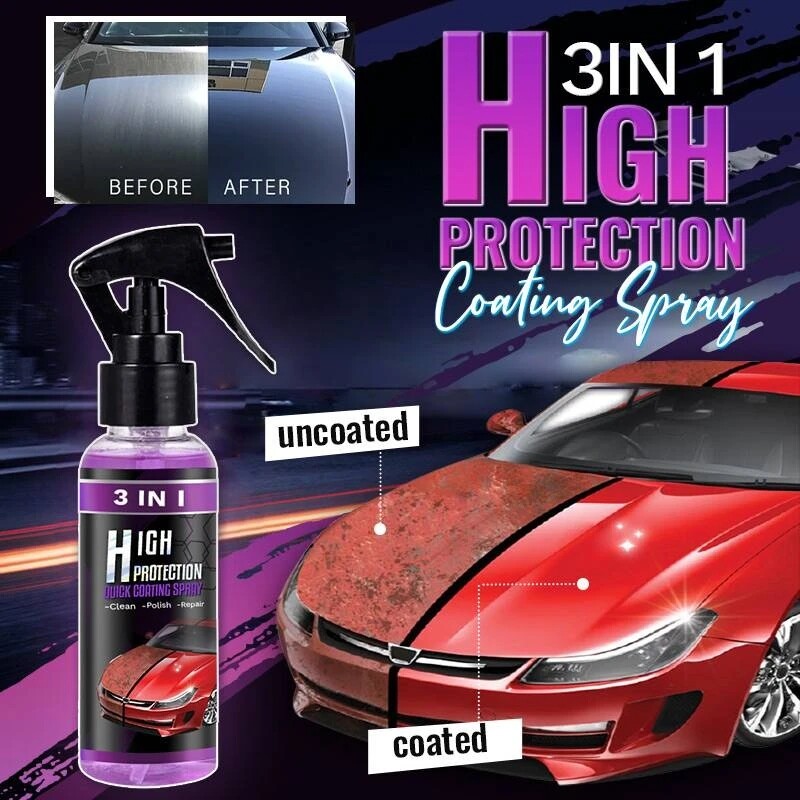 100ML 3 in 1 High Protection Quick Car Coat Ceramic Coating Spray Hydrophobic