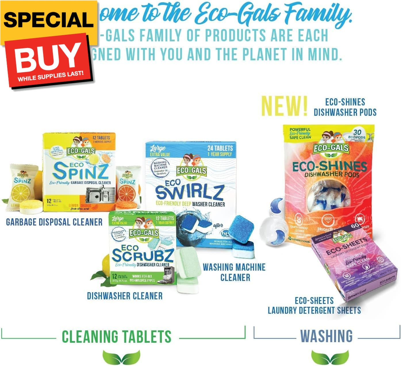 Washing Machine Cleaner and Deodorizing Tablets For Front & Top Load Washers Inc