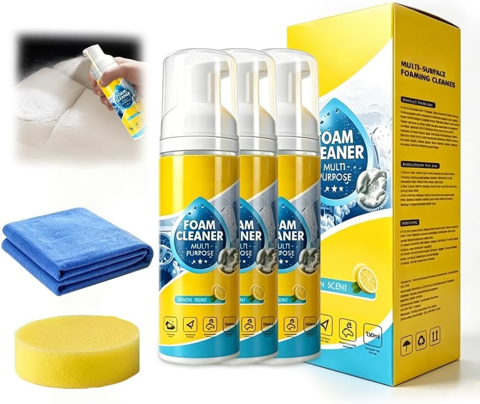 3X 4-in-1 Multi-Enzyme Foam Cleaner，Foam Cleaner Multi Purpose,Powerful Cleaning